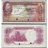 Portugal, Banco de Portugal, 20 escudos, specimen/proof, without date (1929-1940) or serial num...