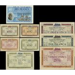 France, Franco-Belgian Railways Administration in Occupied German Territory, a partial set of 8...