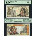 France, Banque de France, 100 Nouveaux Francs on 10,000 francs, 30.10.1958, serial number V.146...