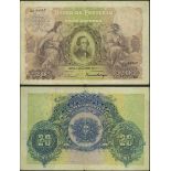 Portugal, Banco de Portugal, 20 escudos, 2.1.1915, serial number AB 04347, (Pick 115),