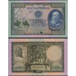 Portugal, Banco de Portugal, 1000 escudos, specimen/proof without date (1942) or serial numbers...