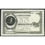 El Banco de Espana, a proof for a 50 pesetas, ND (ca 1902), (Pick 52pr),