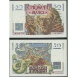 France, Banque de France, 50 francs, 7.6.1951, serial number O.179 51839, (Pick 127d, Fayette 2...