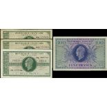 France, Tresor Central, group of 4 notes consisting of: (Pick 105a and 107),