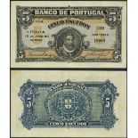 Portugal, Banco de Portugal, 5 escudos, 13.1.1925, serial number 1TH 19360, (Pick 133),