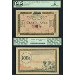 France, Franco-Belgian Railways Administration in Occupied German Territory, 100 francs, 1923,...