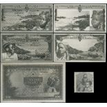 Banque Centrale du Congo Belge et du Ruanda-Urundi, a set of printer's archival black and white...