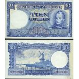 De Nederlandsche Bank, specimen 10 gulden, 1949, red serial number 5AW 000000, (Pick 83s),