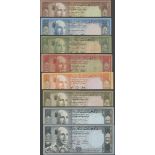 Bank of Afghanistan, a group of the SH 1340 (1961/1963) series (Pick 37, 38, 39, 40, 40A, 41b,...