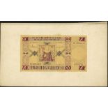 De Nederlandsche Bank, an essay on board for a 20 gulden, 30 March 1933, serial number BL 06449...