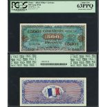 France, Allied Military Currency, 500 francs, 1944, serial number 03391230, (Pick 119, Fayette...