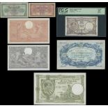 Banque Nationale de Belgique, 5 and 10 francs, 1943, (Pick 121, 122, 109, 110, 111, 112, 114),