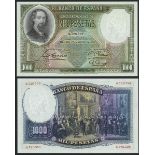 El Banco de Espana, 1000 pesetas, 25 April 1931, serial number 0326390, (Pick 84A),
