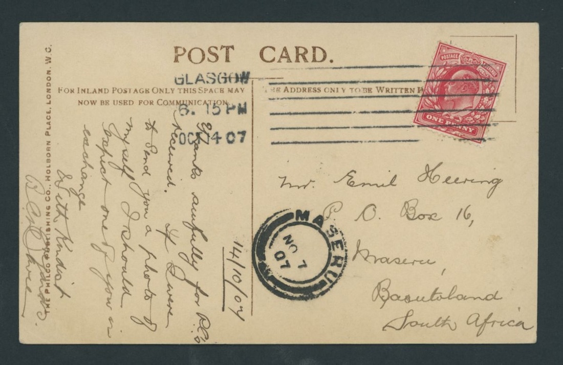 Basutoland The Cape Post Office Period Later Cape Period 1905-10 selection of covers/cards, pic... - Image 2 of 14