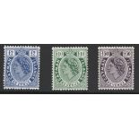 Revenue Stamps Cayman Islands 1961 £2, £10 and £50,