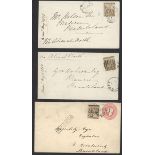 Basutoland The Cape Post Office Period Incoming Mail 1888 envelopes (2) ex the Hobson correspon...