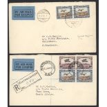 South West Africa 1931 (Aug.) flight envelope from Omaruru to Windhoek bearing 1930 overprint...