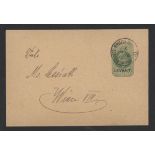 British Levant Postal Stationery 1912 (30 Jan.) Edward VII ½d. newspaper wrapper used from Cons...