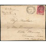 Basutoland The Cape Post Office Period Mohaleshoek 1899 (1 Apr.) envelope to Simons Town,