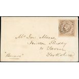 New South Wales 1854-59 Diadem Issue 6d. greyish brown with large margins all round (small scis...