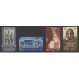 Egypt Royal Imperforates with "Cancelled" on the reverse Commemoratives 1947 Contemporary Art E...