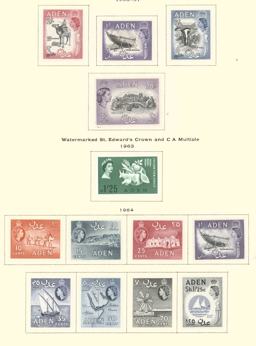 Aden 1937-66 mint collection with some QE shades, Hadhramaut and Seiyun, apparently complete, - Image 5 of 5