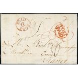 Great Britain Postal History 1768 (3 Dec.) entire letter to Cognac, France, showing very fine s...