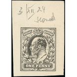 Great Britain King Edward VII Issues The following six lots are slightly oversize proofs produc...