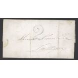 Great Britain Postal History 1848 (4 July) entire letter to Linlithgow with a superb strike of...