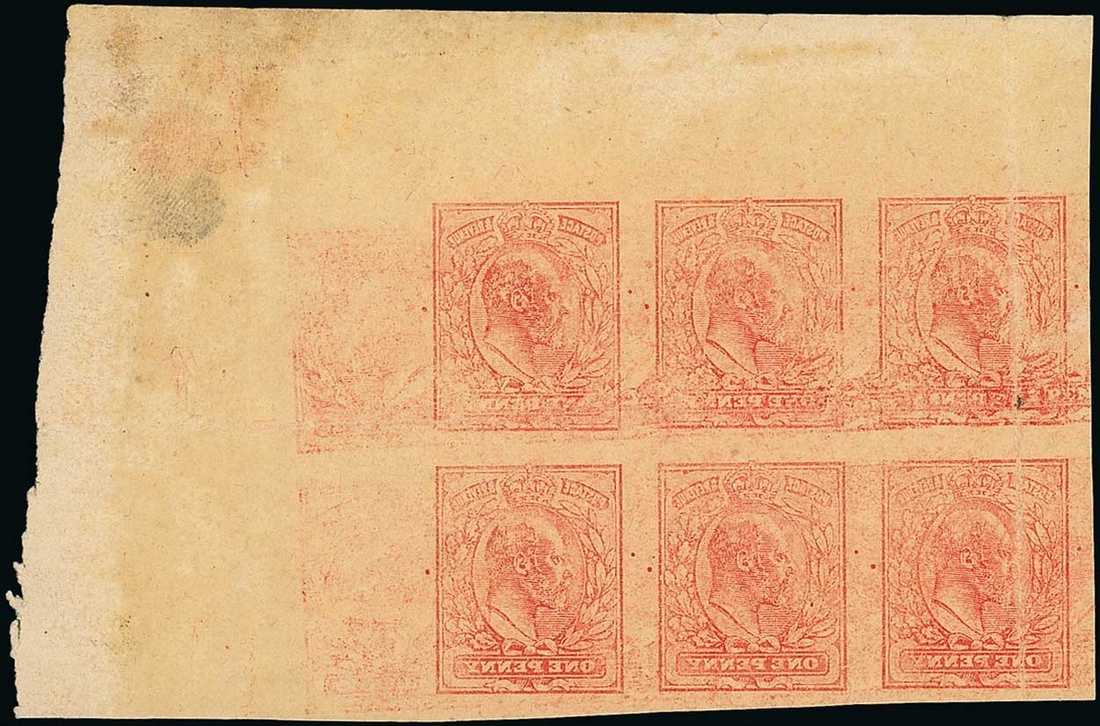 Great Britain King Edward VII Issues The following six lots are slightly oversize proofs produc...