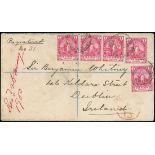 Basutoland The Cape Post Office Period Teyateyaneng 1900 (29 Apr.) envelope registered to Sir B...