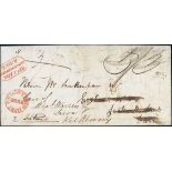 Great Britain Postal History 1828 (18 Sept.) entire letter from Knutsford to Dublin, redirected...