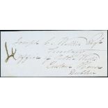 Great Britain Postal History 1847 (4 Mar.) entire letter from the Customs House at Drogheda to...