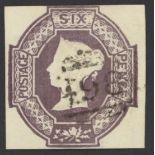 Great Britain 1847-54 Embossed 6d. mauve, cut-square, close to very large margins