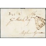 Great Britain Postal History 1774 (21 June) entire letter with a superb strike of the Dockwra t...