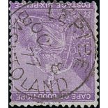 Basutoland The Cape Post Office Period Leribe (Thlotse Heights) 1877 Cape of Good Hope 6d. brig...