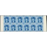 Egypt Royal Imperforates with "Cancelled" on the reverse Definitives 1937-46 20m. blue booklet...