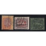 Malaya, Japanese Occupation General Issues 1943 (3 Apr.) Pahang 30c. dull purple and orange wit...