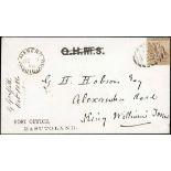 Basutoland The Cape Post Office Period Maseru 1886 (7 Oct.) "o.h.m.s." (deleted) Post Office en...