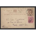Basutoland The Cape Post Office Period The Boer War Civilian Mail 1902 (14 Jan.) ½d. brown card...