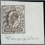 Great Britain King Edward VII Issues The following six lots are slightly oversize proofs produc...