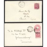 Basutoland The Cape Post Office Period Mafeteng 1897 (9 Sept.) 1d. pink envelope, uprated with...
