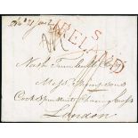 Great Britain Postal History 1802 (16 June) entire letter from Dublin to London, variously rate...