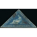 Cape of Good Hope 1853 Deeply Blued Paper 4d. deep blue with good to large margins,