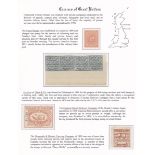 Great Britain Collections and Ranges Collection on ten pages, including early carrier stamps fo...