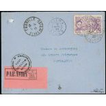 French Colonies Niger 1933 (13 Apr.) envelope to Paris bearing Paris Exposition 50c.