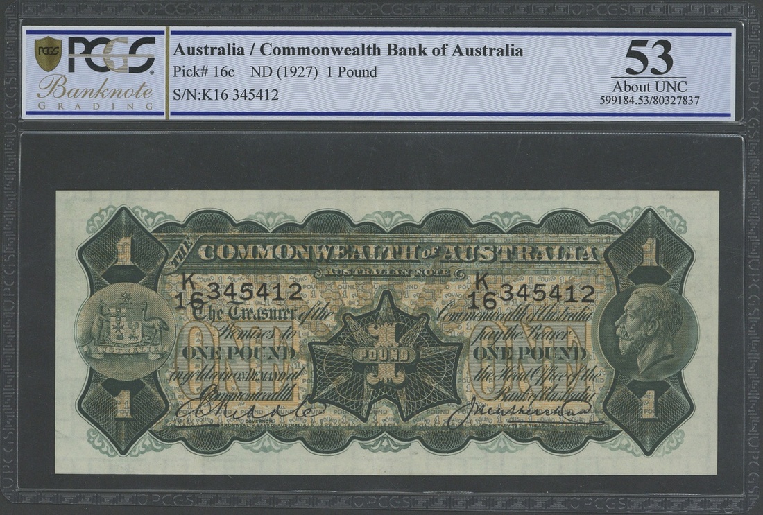 Commonwealth Bank of Australia £1, ND (1927), K16/345412 (Pick 16c),