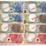 Bank of Ghana, a group of specimens (Pick 10as-12as, TBB B111-113s),