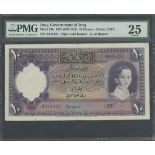 Government of Iraq, 10 dinars, Baghdad, law of 1931 (1942), serial number A 945121, (Pick 20b,...