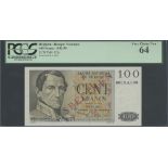 Banque Nationale de Belgique, specimen 100 francs, ND (1952-59), serial number 0000.A.000, (Pic...